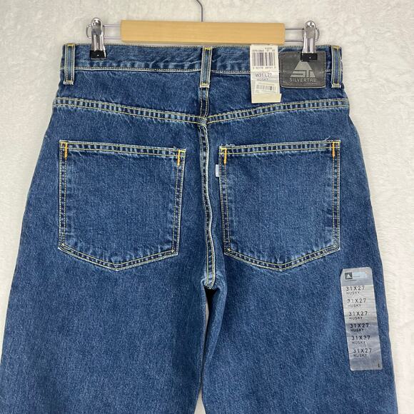Levi’s Vintage Silvertab Baggy Jeans Husky tag Sz 31x27 actual 31x26 Blue Y2K 02 - Picture 8 of 16